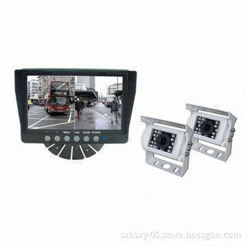 7-inch Digital LCD Quad Monitor with Car Backup Cameras for Rear-view System